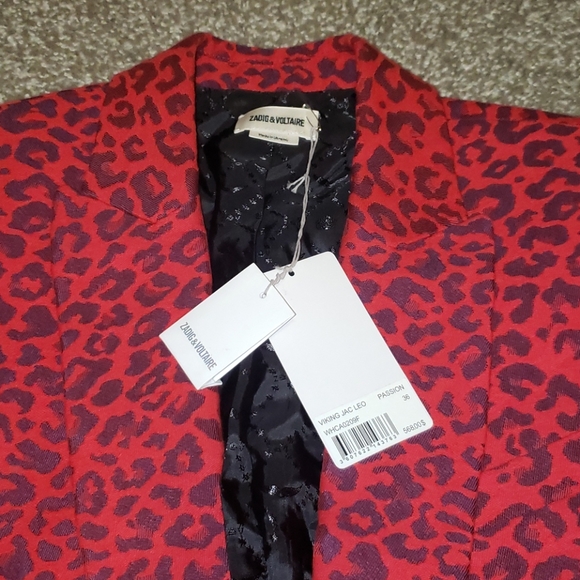NWT Zadig & Voltaire Viking Jac Leo Jacket 36 S - Picture 6 of 7